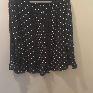 The Limited Polka Dot Navy and White Blouse